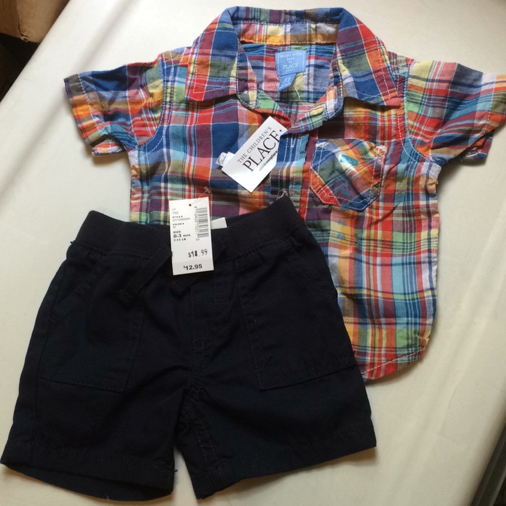 Boys Dress Shirt and Shorts